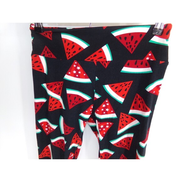 NWOT LulaRoe Watermelon Print leggings O/S Navy  One Size Exercise Yoga Fit - Picture 2 of 5